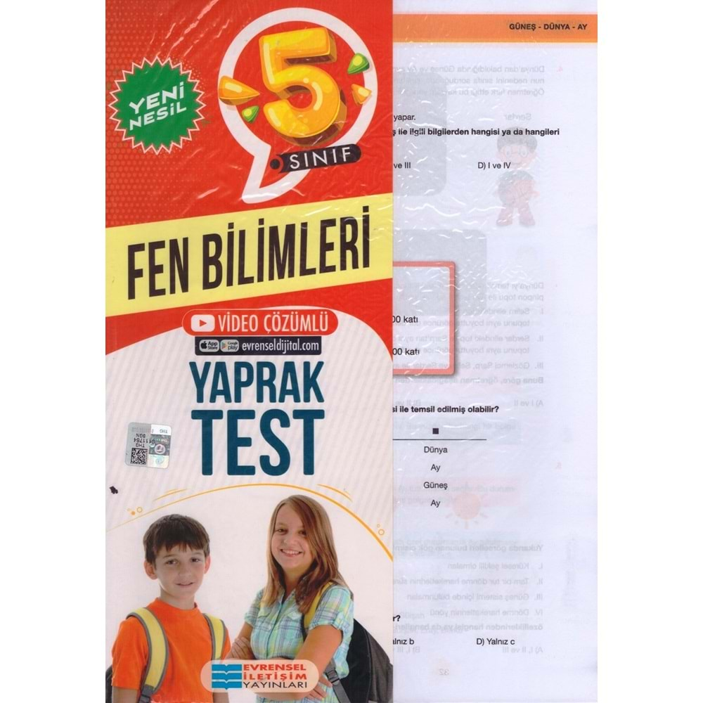 EVRENSEL 5.SINIF FEN BİLİMLERİ YAPRAK TEST