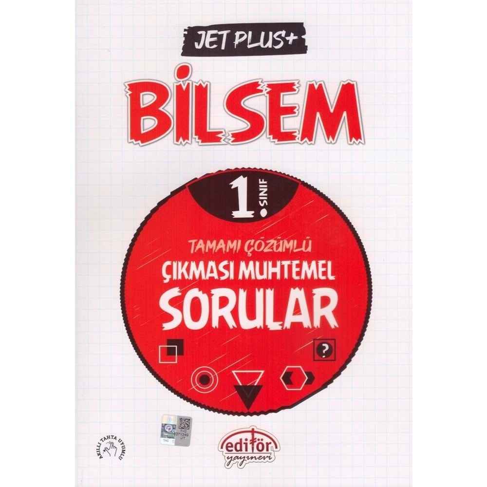 EDİTÖR 1.SINIF JET PLUS BİLSEM TAMAMI ÇÖZÜMLÜ