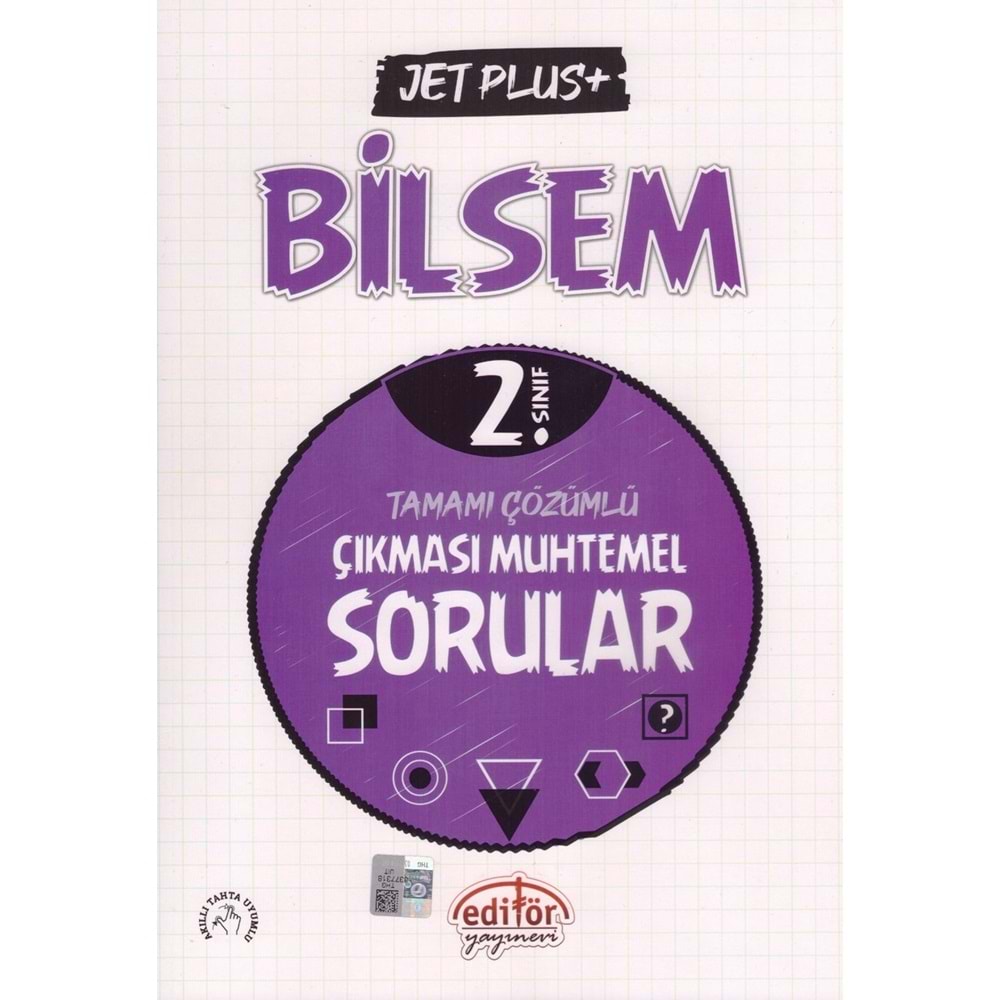 EDİTÖR 2.SINIF JET PLUS BİLSEM TAMAMI ÇÖZÜMLÜ