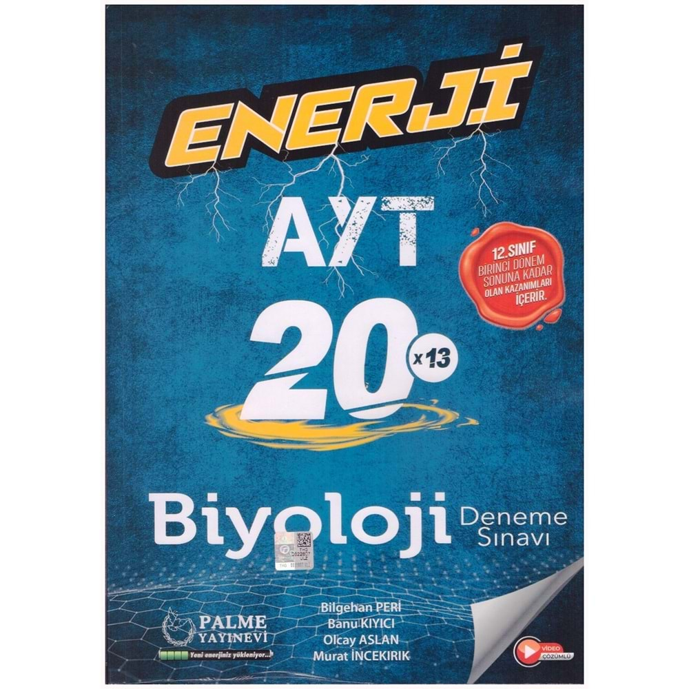 PALME AYT ENERJİ BİYOLOJİ 1. DÖNEM 20 DENEME