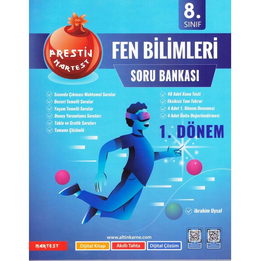 NARTEST 8.SINIF FEN BİLİMLERİ 1. DÖNEM SORU BANKASI