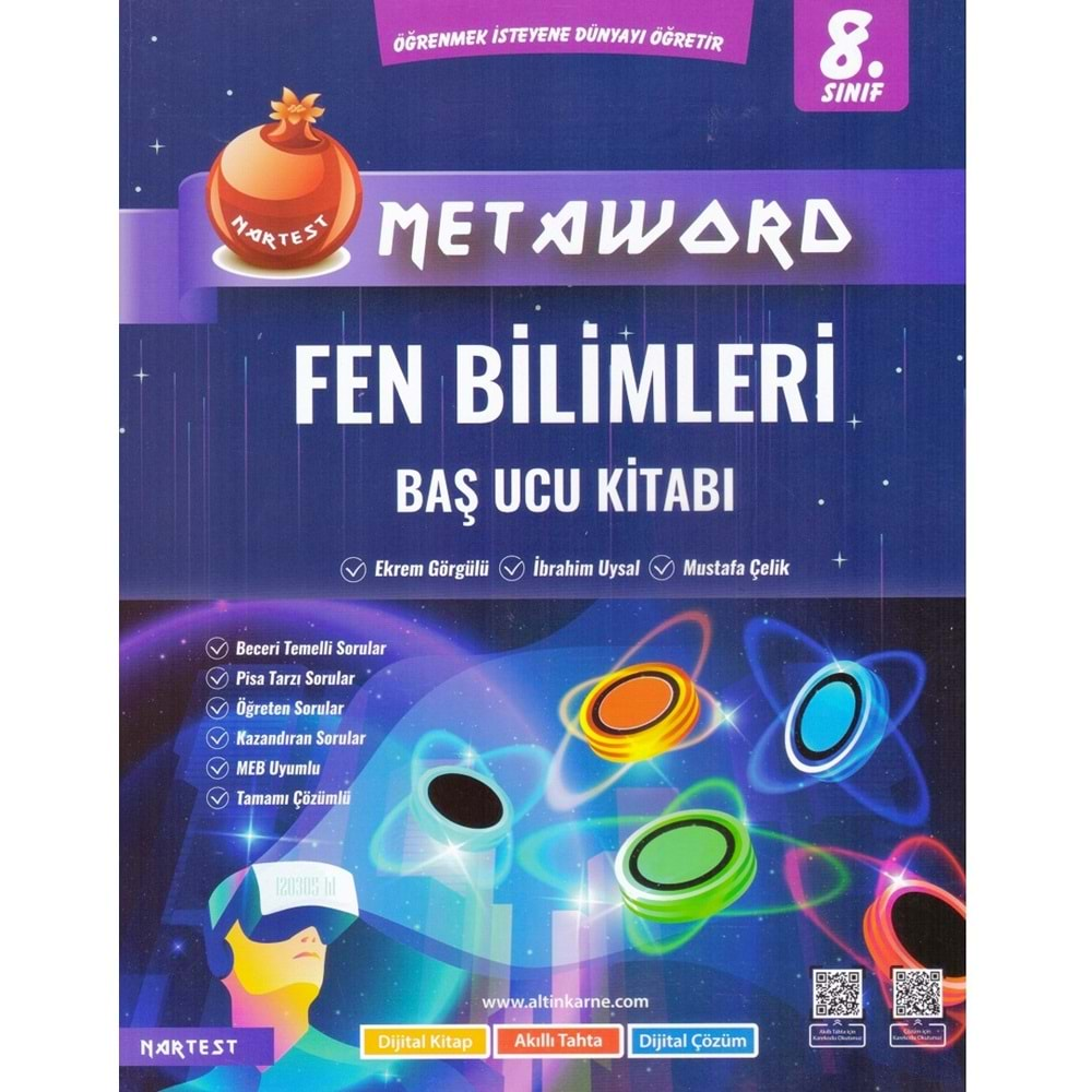 NARTEST 8.SINIF FEN BİLİMLERİ METAWORD BAŞ UCU KİTABI