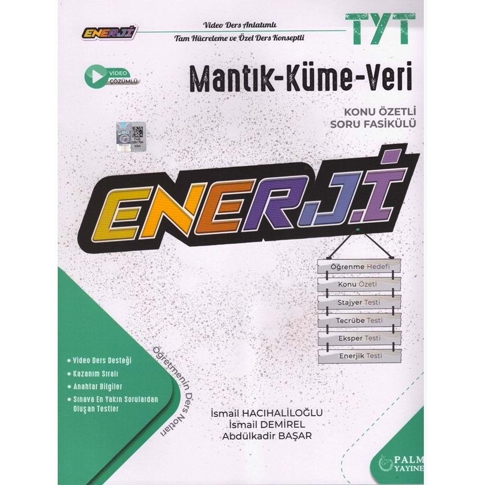 PALME TYT ENERJİ MANTIK KÜME VERİ SORU FASİKÜL