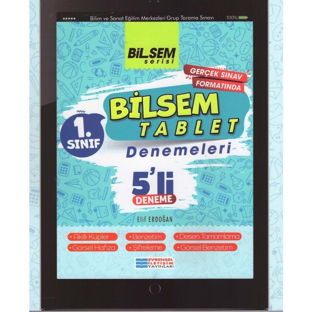 EVRENSEL 1.SINIF BİLSEM TABLET 5 Lİ DENEME