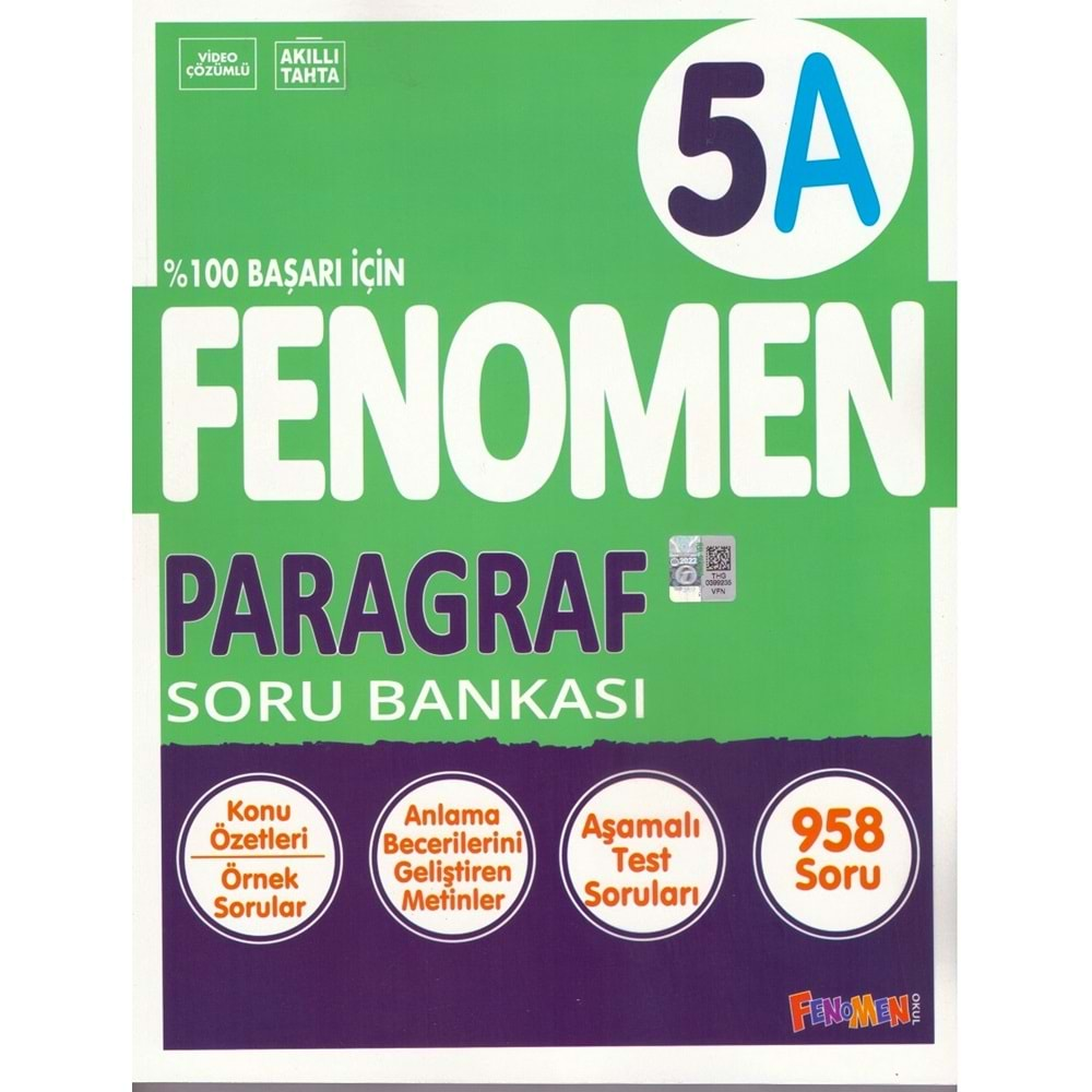 FENOMEN 5.SINIF PARAGRAF SORU BANKASI-A