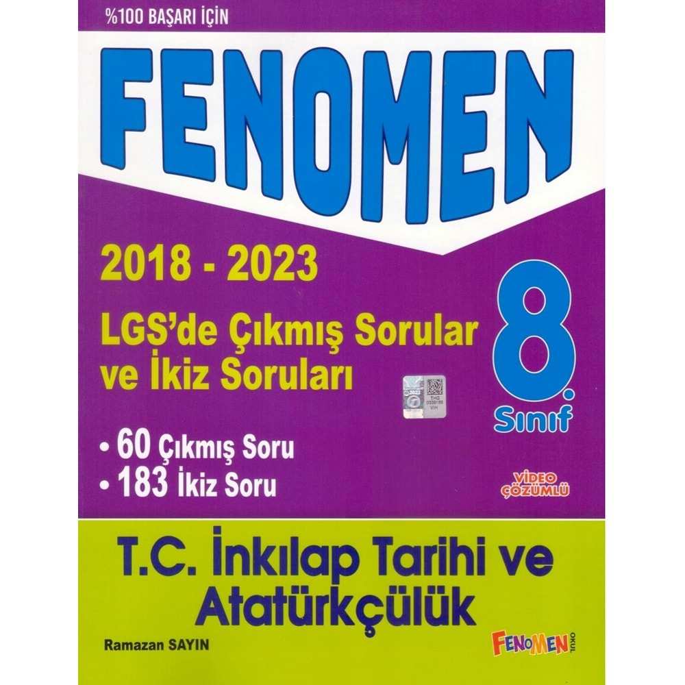 FENOMEN 8.SINIF LGS T.C. İNKILAP ÇIKMIŞ SORULAR