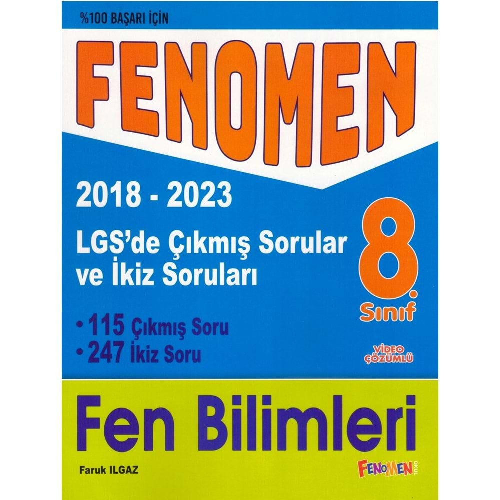 FENOMEN 8.SINIF LGS FEN BİL. ÇIKMIŞ SORULAR