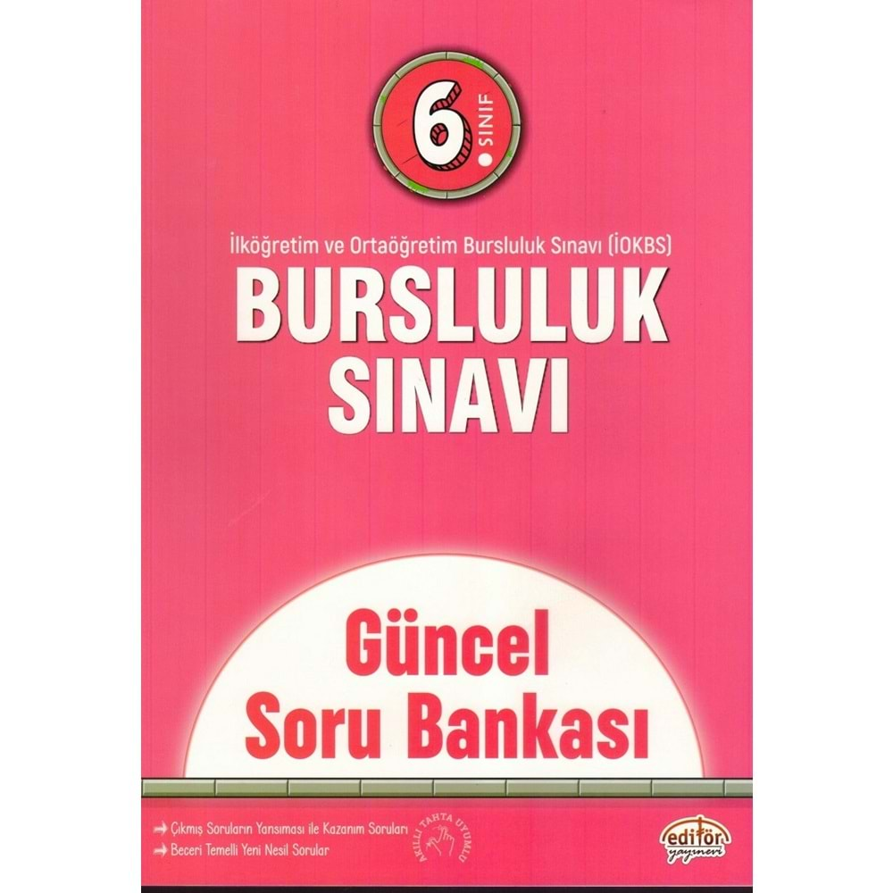 EDİTÖR 6.SINIF PYBS BURSLULUK GÜNCEL SORU BANKASI