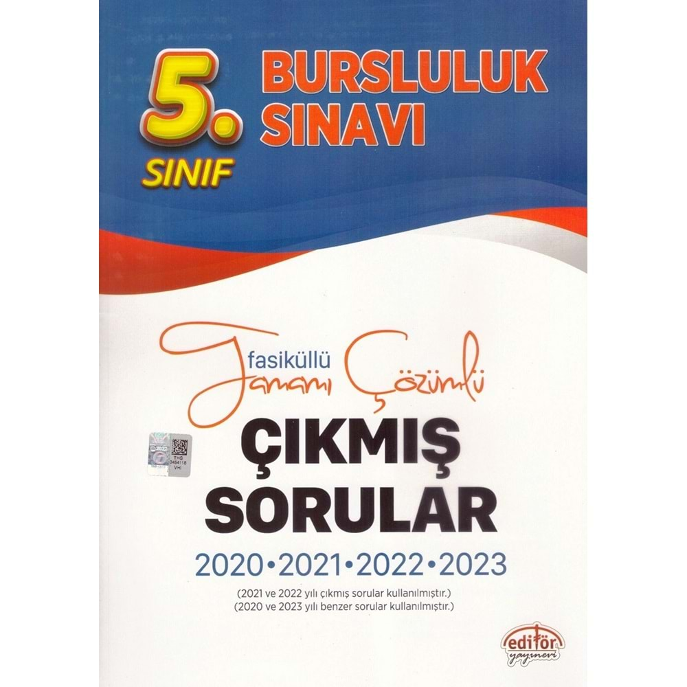 EDİTÖR 5.SINIF BURSLULUK SINAVI TAMAMI ÇÖZÜMLÜ ÇIKMIŞ