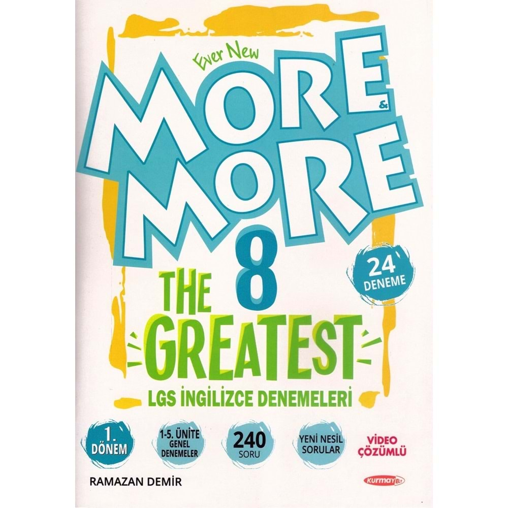 MORE MORE 8.SINIF THE GREATEST İNGİLİZCE DENEMELERİ