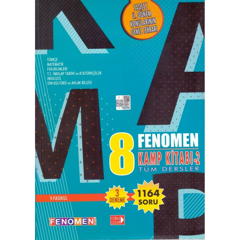 FENOMEN 8.SINIF TÜM DERSLER KAMP 2.DÖNEM