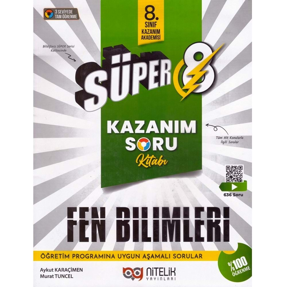 NİTELİK 8.SINIF SÜPER KAZANIM FEN BİLİMLERİ SORU