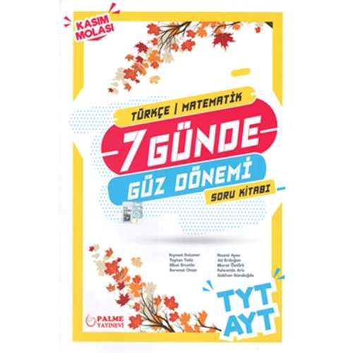 PALME TYT&AYT ( T-M ) 7 GÜNDE GÜZ DÖNEMİ SORU