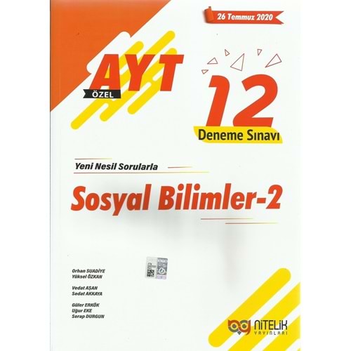 NİTELİK AYT (ÖZEL) SOSYAL BİLİMLER-2 12 DENEME