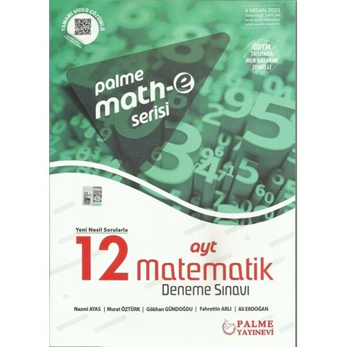 PALME MATH-E SERİSİ AYT MATEMATİK 12 DENEME
