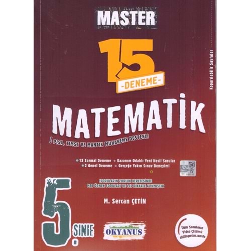 OKYANUS 5.SINIF MASTER MATEMATİK 15 DENEME