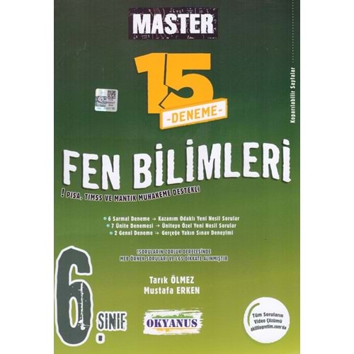 OKYANUS 6.SINIF MASTER FEN BİLİMLERİ 15 DENEME