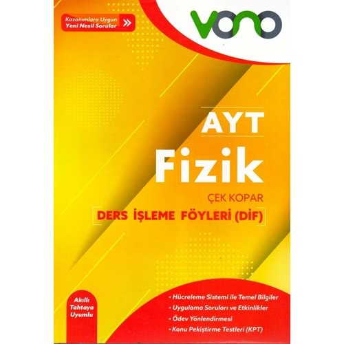 VONO AYT FİZİK DERS İŞLEME FÖYLERİ ( DİF )