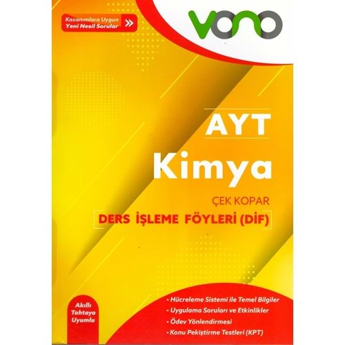 VONO AYT KİMYA DERS İŞLEME FÖYLERİ ( DİF )