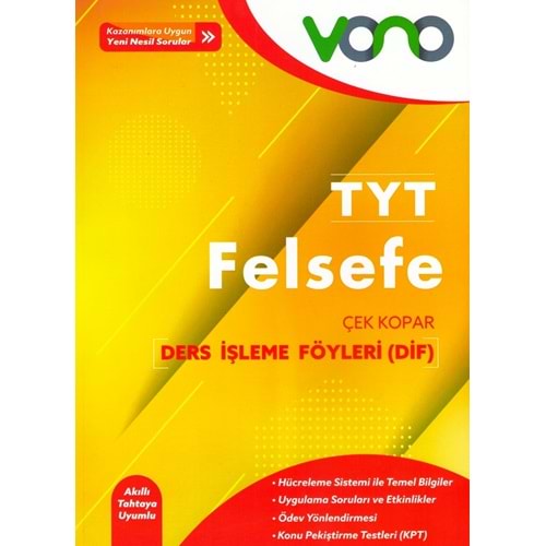 VONO TYT FELSEFE DERS İŞLEME FÖYLERİ ( DİF )
