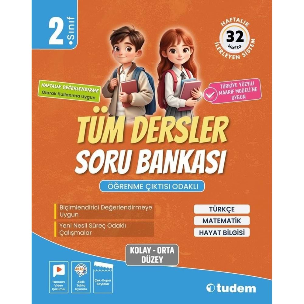 TUDEM 2.SINIF TÜM DERSLER SORU BANKASI 32 HAFTALIK