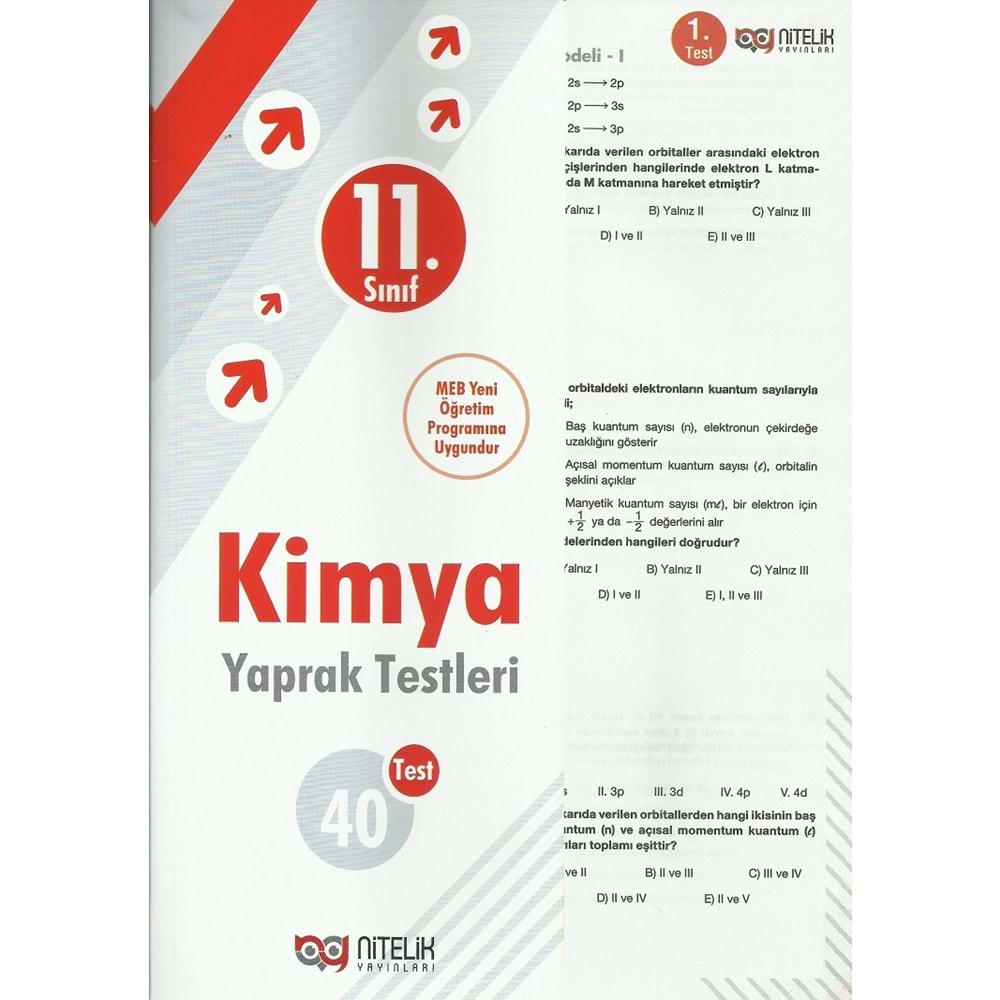 NİTELİK 11.SINIF KİMYA YAPRAK TEST