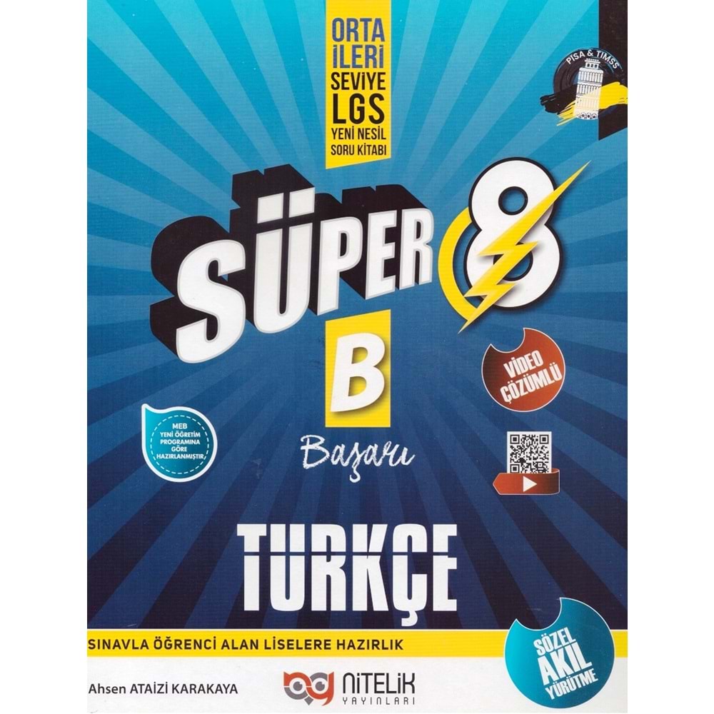 NİTELİK 8.SINIF YENİ NESİL SÜPER TÜRKÇE SORU BANKASI-B