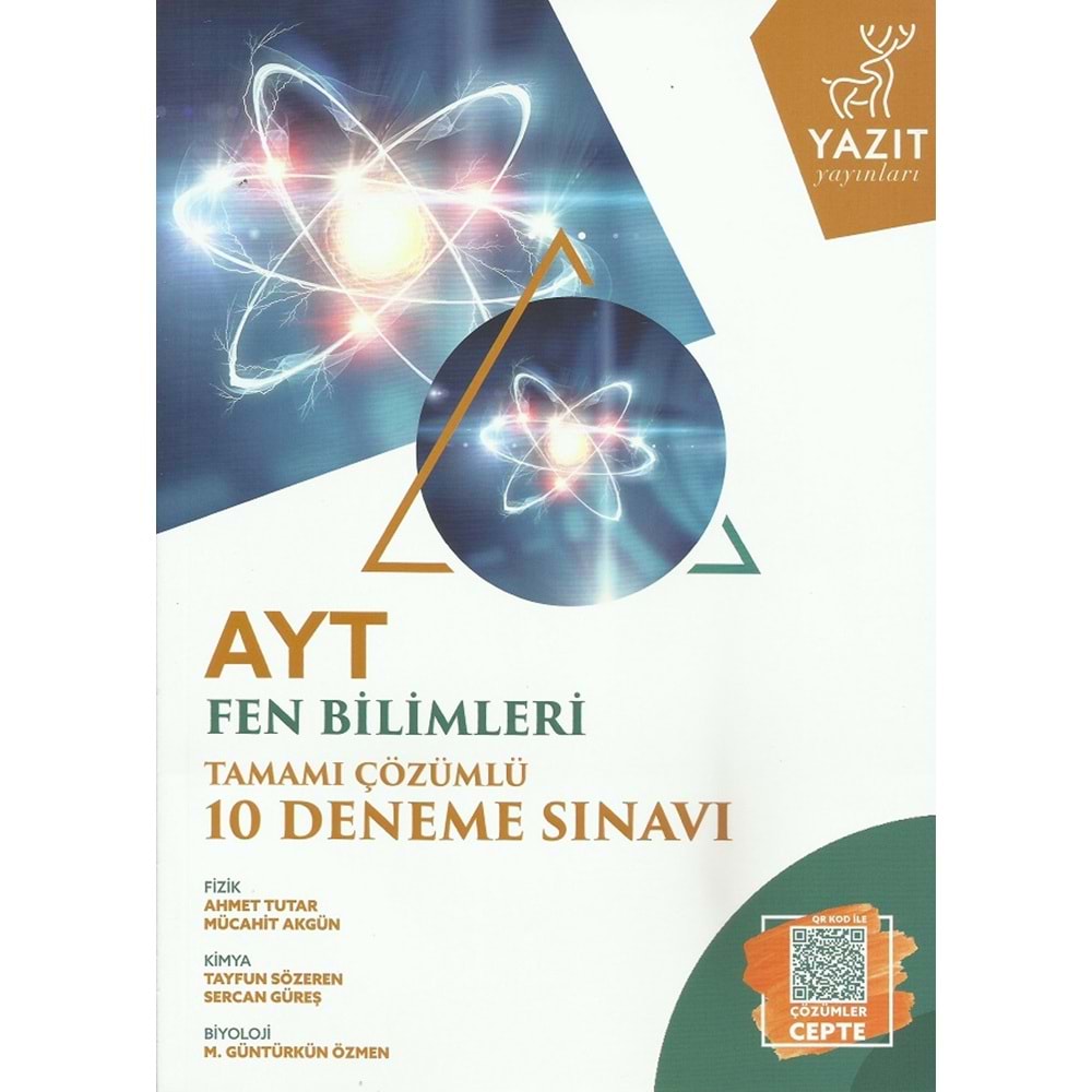 YAZIT AYT FEN BİLİMLERİ 10 DENEME SINAVI