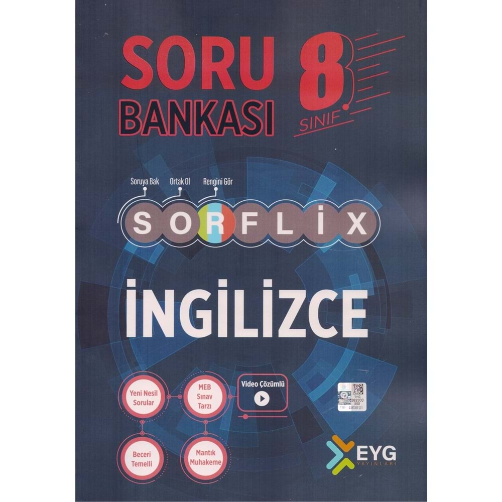 EYG 8.SINIF SORFLİX İNGİLİZCE SORU BANKASI