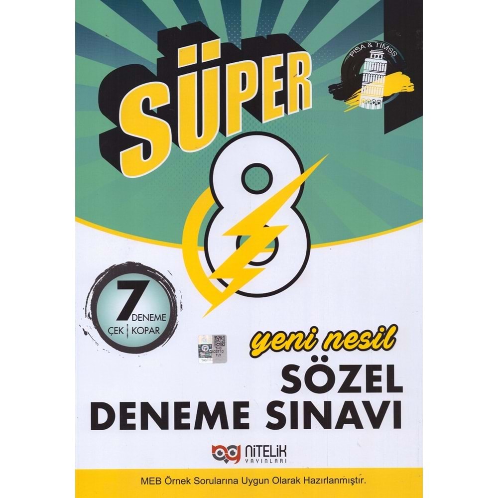 NİTELİK 8.SINIF YENİ NESİL SÜPER SÖZEL 7 DENEME