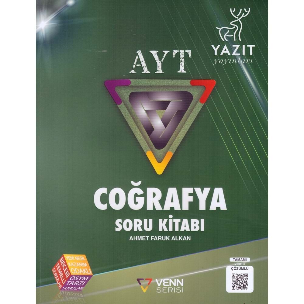 YAZIT AYT VENN SERİSİ COĞRAFYA SORU KİTABI