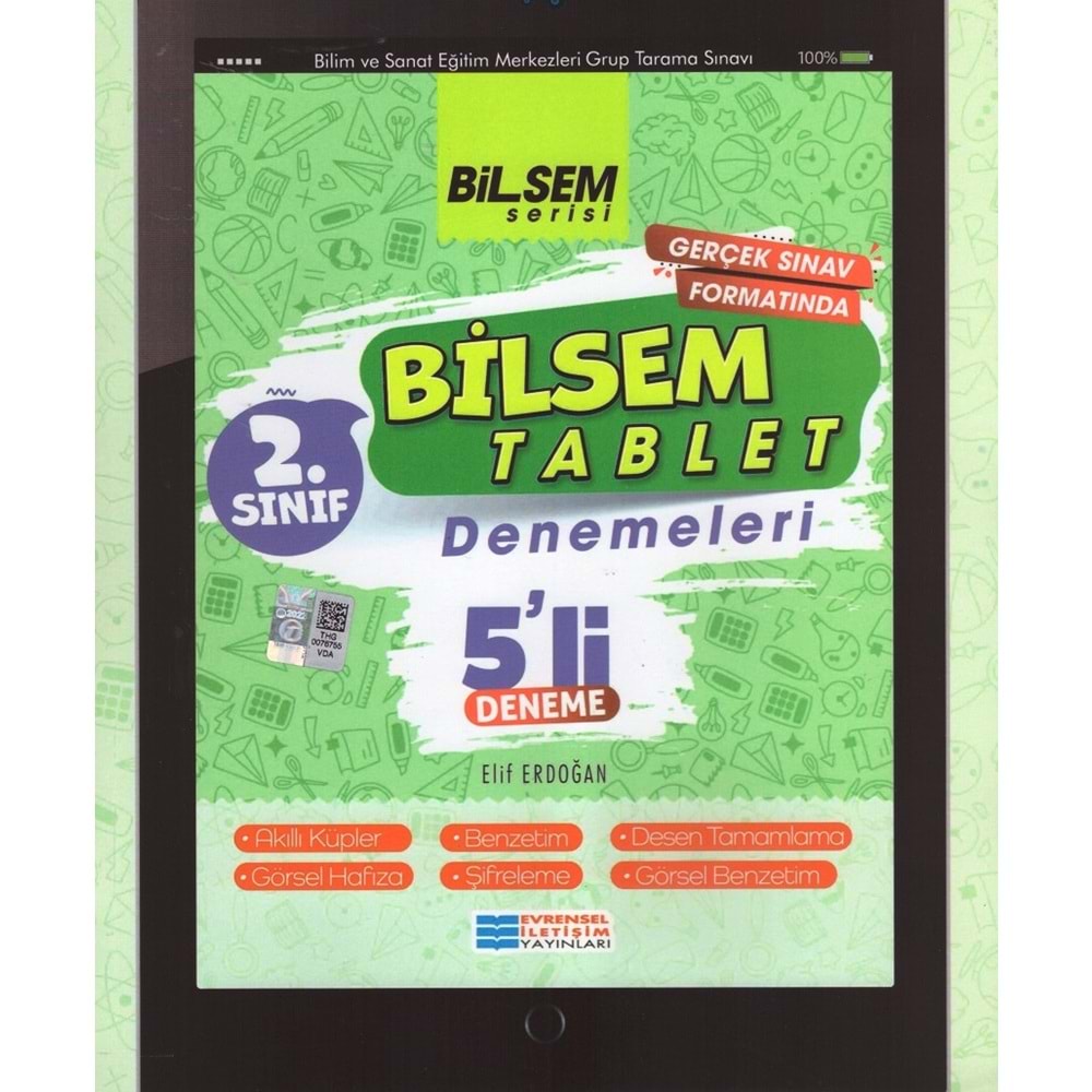 EVRENSEL 2.SINIF BİLSEM TABLET 5 Lİ DENEME